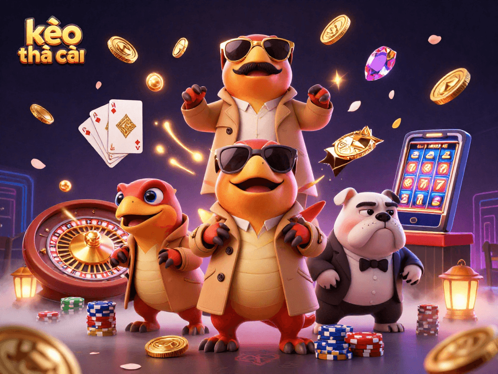 Engage with kèo nhà cái dynamics in a playful scene of raptors attempting to enter a VIP casino.