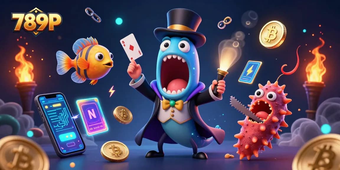 Engage in thrilling gameplay at 789P with a vibrant casino-themed illustration showcasing magic and excitement.