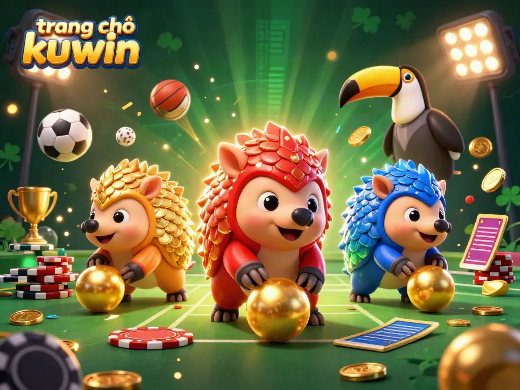 Experience the excitement of trang chủ kuwin as rival pangolins battle in a dynamic gambling scene.
