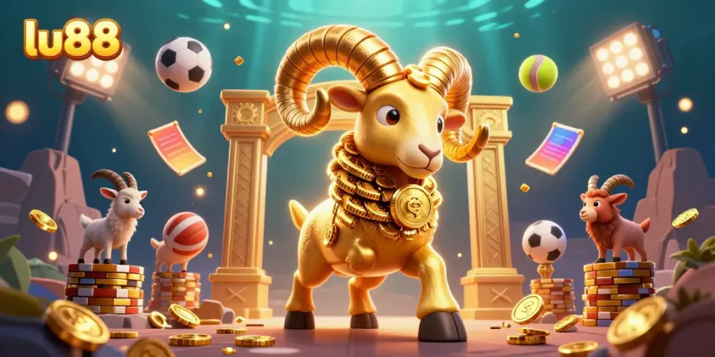 Engage with unique gaming experiences at lu88, featuring dynamic sports elements and a golden ram