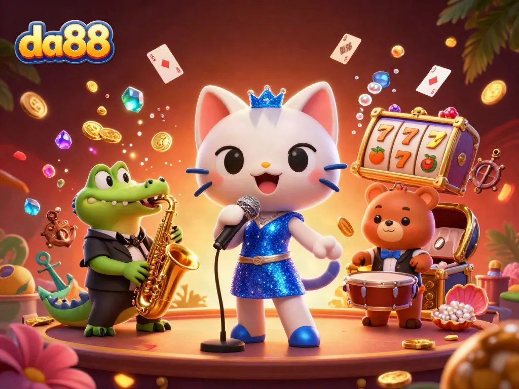 Experience gaming with da88, featuring vibrant characters and dynamic casino elements.