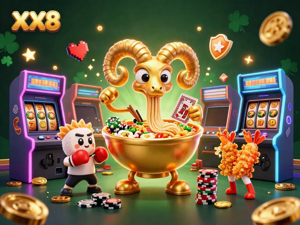 Engage in thrilling gameplay at XX8 with colorful casino elements and character interaction.