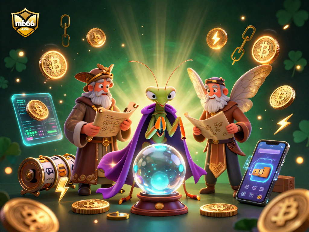 Engage with thrilling games at mb66 com in a vibrant 3D casino adventure illustration.